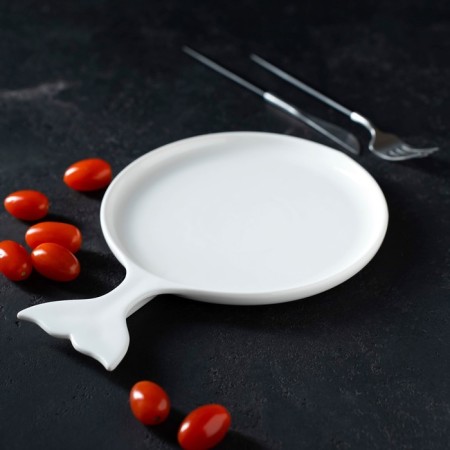 Porcelain Serving dish Magistro "Blanche. Fish ", 28 × 20 cm, white color-6