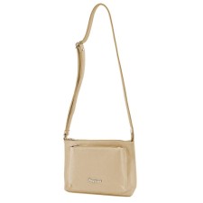 Female bag, artificial leather, beige 24x6x19 cm
