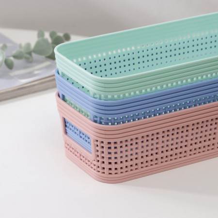 Storage basket "Get", plastic, 22 × 10 × 6 cm, color mix-3