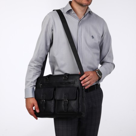 Male bag, terra dever, black color-6