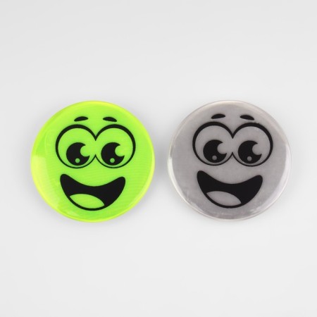 Reflective icon "joyful smile", d = 5.8 cm, color mix-6