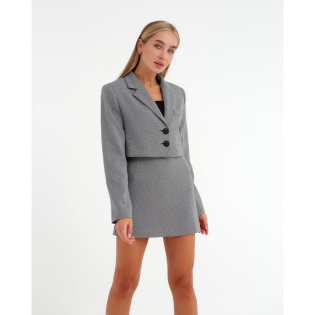 Jacket female shortened Mist p. 46, black/white-1