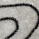 Beads on threads ball No. 3 faceted “spinel”, black color, 37.5 cm