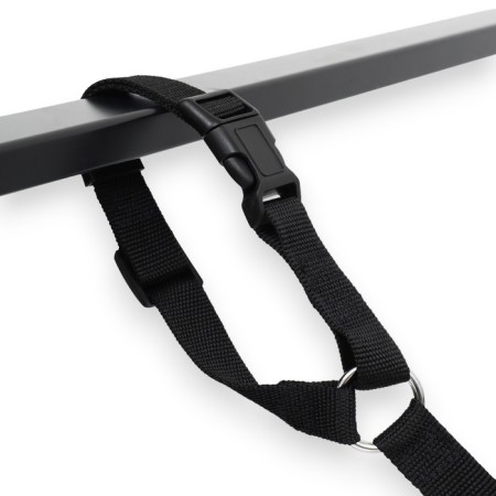 Leash with a universal penalment, width 2.5 cm, black-7