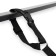Leash with a universal penalment, width 2.5 cm, black