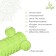 Massage roller Sangh, 29x9 cm, green color