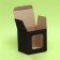 Box under a mug, with a window, black 12 x 9.5 x 12 cm