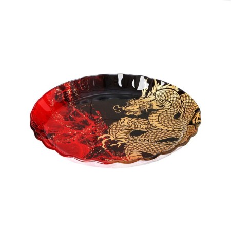 Glass Serving shares "Fire Dragon", D = 19 cm-1