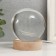 Souvenir glass backlight "ship" d = 8 cm stand wood, usb 8x8x9.5 cm