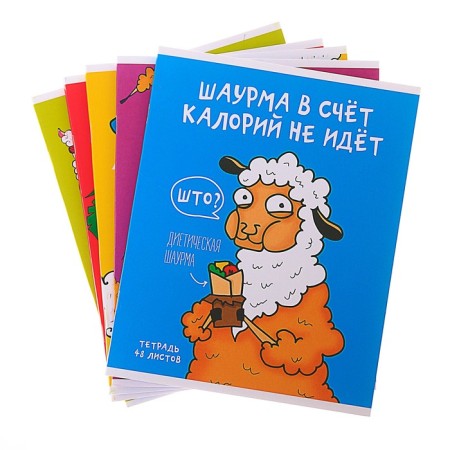 Notebook of 48 sheets in Calligrata Lama Call, covered Cardboard, OFSET block, mix-2