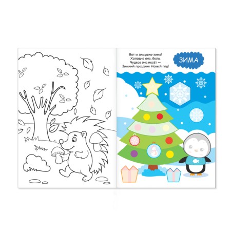 Application with coloring "Seasons", 20 pp., A4 format-2