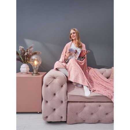 SPLENDID PEONY plaid, size 200x220 cm, pink color-1