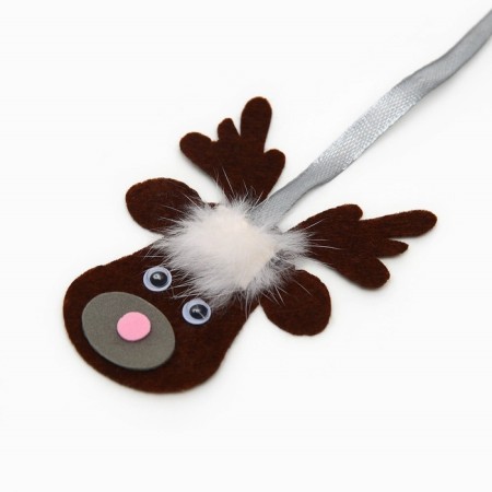 Domestica-a-piece “Deer” on a wooden stick for cats, brown, 9935976-3