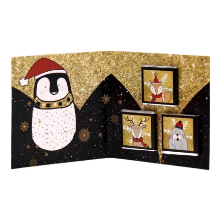 New Year. Chocolate postcard "Let dreams come true", 3 pcs x 5 g-1