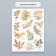 Stickers Paper "Flowers" set 2 sheets 20x15 cm