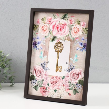 Open "Flower" Key of 5 hooks, 23x32 cm-1