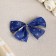 Festive bow "snowfall", blue, 14 x 10 cm