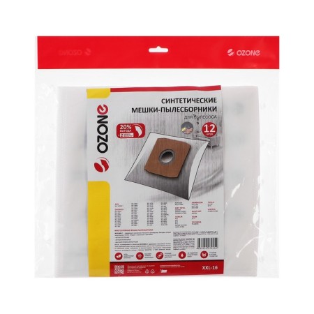 The XXL-16 Ozone SPRECTION SELECTIVE SELECTIVE for a vacuum cleaner, 12 pcs + 2 microfilters