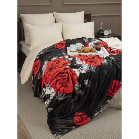 Texrepublic blanket, size 150x200 cm, black color-2