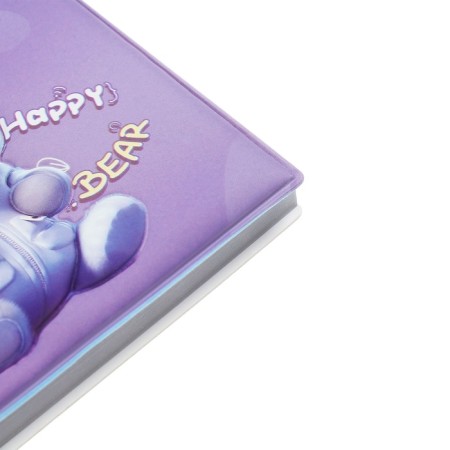 Notebook Gift Book on the crest 80l, line, color block, PVC cover 3D Bear (10x10.5cm) 10539-7
