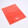 Polyethylene package with a cut handle, red 30-40 cm, 50 μm