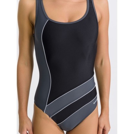 Women's swimsuit for the ATEMI SWAE 03C pool, black/gray color, size 42-5