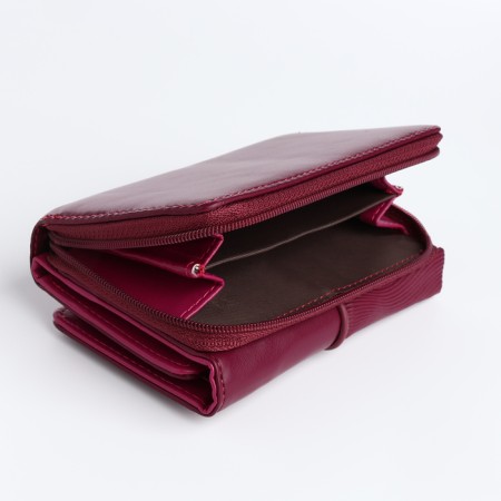 Women's wallet on the button, purple color-2