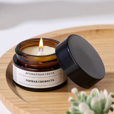 Aromatic candle in the Bank "Mountain Fresh", soy wax, 12 g