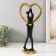 Souvenir Polystone "Abstraction. Kiss at the heart" gold with black 14.5x9x32 cm