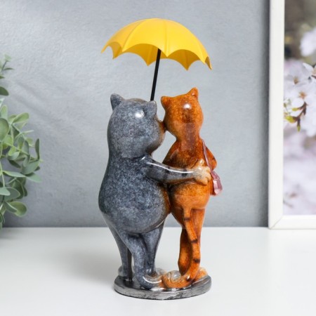 Souvenir Polystone Lac "cats - a walk under the umbrella" 21.5x10x11.2 cm-2