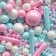 Sugar confectionery: blue, white, pink, 25 g.