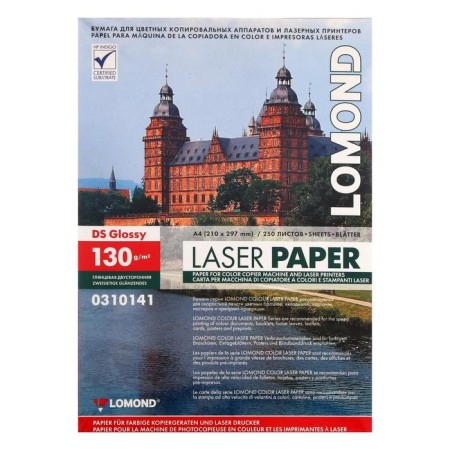 Photo paper for laser print A4, 250 sheets Lomond, 130 g/m2, bilateral, glossy