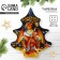 A plate in the form of a Christmas tree "Tsarist wealth", 16.5x19.5 cm