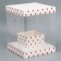 Gift box for flowers with a vase and PVC windows folding, packaging, "heart", 23 x 30 x 23 cm