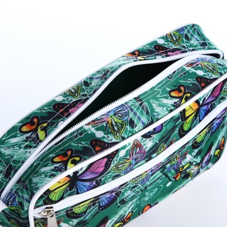 Lightning cosmetic bag, green color-2