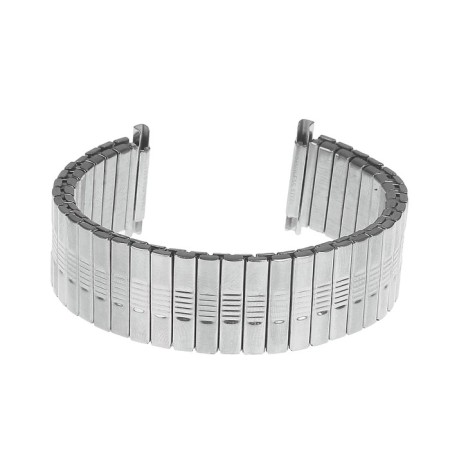 18 mm watch strap, metal, silver, 20 cm-2
