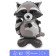 Foil ball 15 "Raccoon", on a stand, under the air