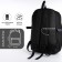 School backpack on lightning from textiles, 5 pockets, black color