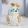 Figure "Owl with diploma" Pearl, 8.5x5cm