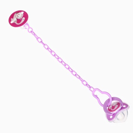 Dummy orthodontist., With a cap and a holder, from 0 months, the color of a violet / roses-20