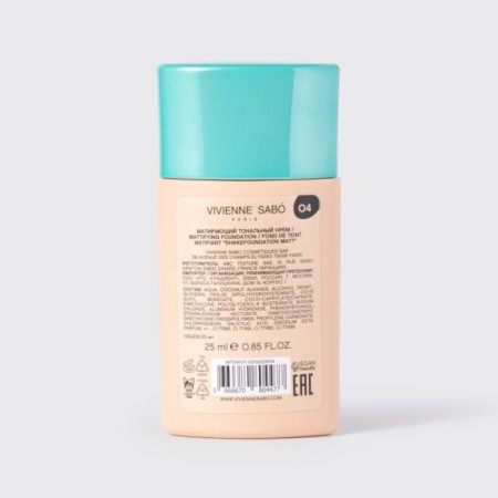 Tonal cream Vivienne Sabo Shakefoundation Matt, matting, tone 04 dark beige-19