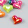 Busina for creativity plastic "Heart -colored, mother -of -pearl" mix 2.1x1.6x0.9 cm