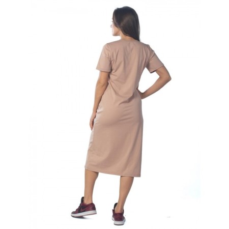 Women's dress W.W.F.H., size 44, color light brown-3