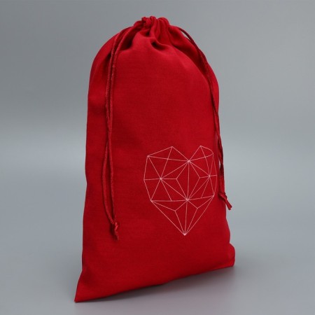 Bag gift suede "Heart", 20 x 30 cm +/- 1.5 cm-2