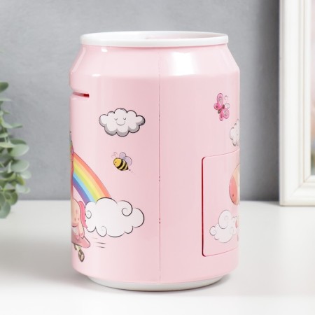 Piggy bank Plastic "Bank. Unicorn" code castle, sound aa pink 15x21 cm-3