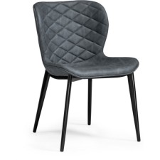 Chair on a metal frame Kiprus kiprus 12 metal/fabric, black/gray 50x58x79 cm