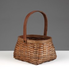 Wicker basket (sequoia), 17.5x15x11.5/23.5 cm, 1 pc., Brown