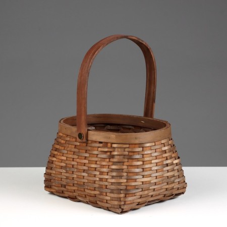 Wicker basket (sequoia), 17.5x15x11.5/23.5 cm, 1 pc., Brown
