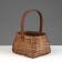 Wicker basket (sequoia), 17.5x15x11.5/23.5 cm, 1 pc., Brown