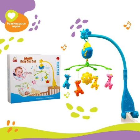 Mobile Musical "Giraffes", works from batteries-3